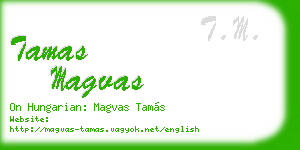 tamas magvas business card