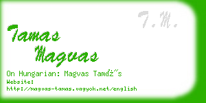 tamas magvas business card